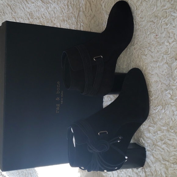 Rag & Bone Dalia ll Black Suede Boot 8 Nwt - Picture 6 of 8
